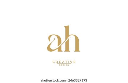 AH, HA, A, H, Abstract Letters Logo Monogram