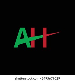 AH, HA, A, H, Abstract Letters Logo Monogram
