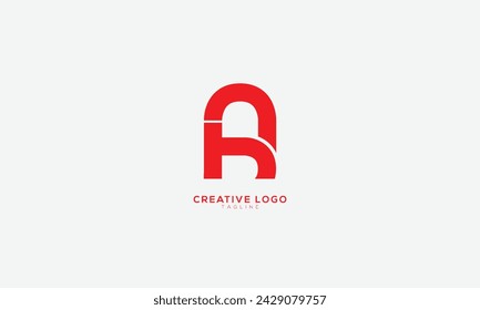 AH HA Abstract initial monogram letter alphabet logo design