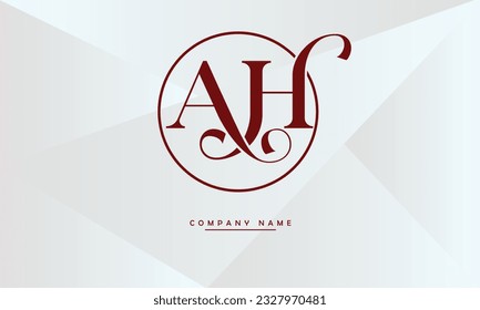 AH, HA Abstract Letters Logo Monogram