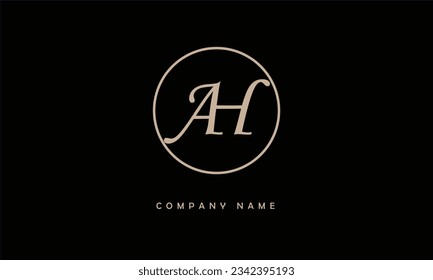 AH, HA Abstract Letters Logo Monogram