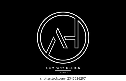 AH, HA, Abstract Letters Logo Monogram