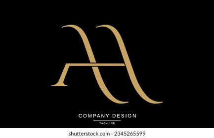 AH, HA, Abstract Letters Logo Monogram