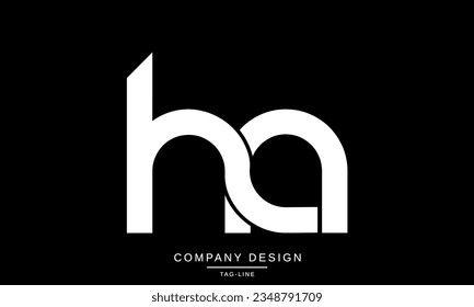 AH, HA, Abstract Letters Logo Monogram