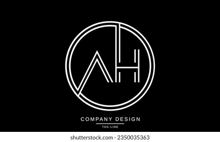 AH, HA, Abstract Letters Logo Monogram