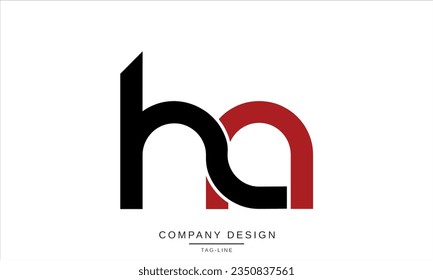 AH, HA, Abstract Letters Logo Monogram