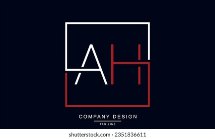 AH, HA, Abstract Letters Logo Monogram