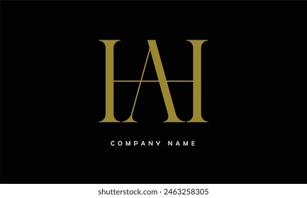 AH, HA, Abstract Letters Logo Monogram