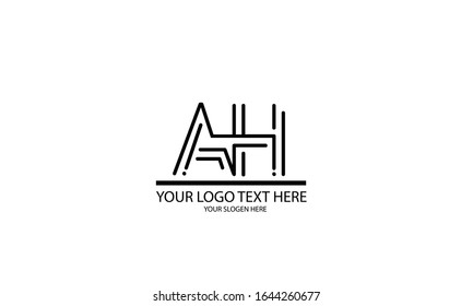 AH ODER HA abstrakte Vektorillustration Logo-Monogramm-Vorlage