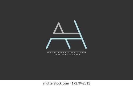 AH HA abstrakte Vektor-Logo-Monogramm-Vorlage