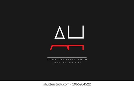 AH HA abstract vector logo monogram template