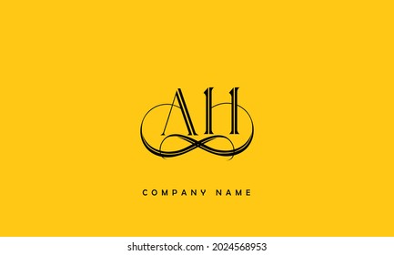 AH, HA Alphabets Letters Logo Monogram