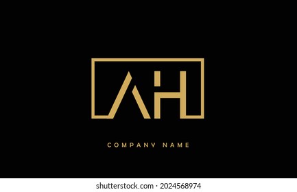AH, HA Alphabets Letters Logo Monogramm