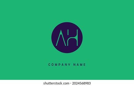 AH, HA Alphabets Letters Logo Monogram