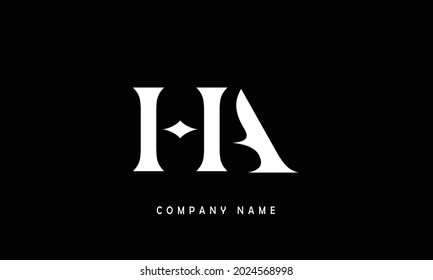 AH, HA Alphabets Letters Logo Monogramm