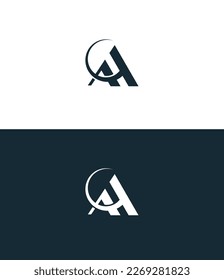 AH, HA, AQ, QA, AP, PA letter logo design template elements. Modern abstract digital alphabet letter logo. Vector illustration. New Modern logo.