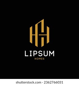 AH oder HA elegante Logo Design-Template Buchstaben Anfangslogo.
