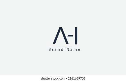 AH HA A H abstract vector logo monogram template
