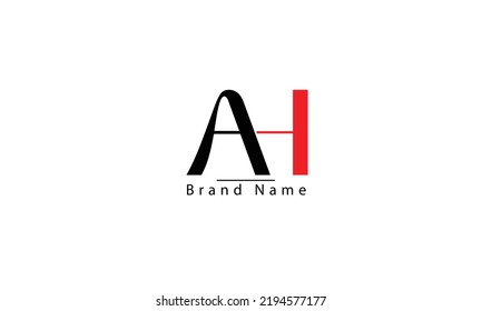AH HA  A H Abstract vector logo monogram template
