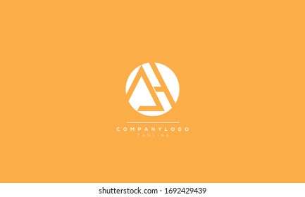 AH HA A H Letter Logo Alphabet Design Template Vector