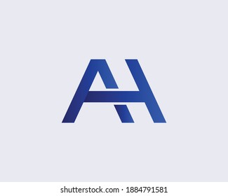 AH HA LETTER LOGO DESIGN VECTOR TEMPLATE
