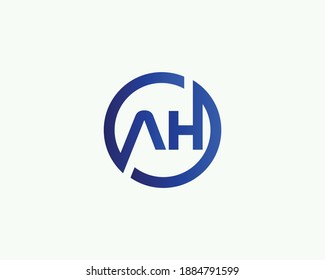 AH HA LETTER LOGO DESIGN VECTOR TEMPLATE