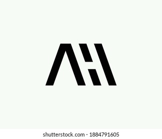 AH HA LETTER LOGO DESIGN VECTOR TEMPLATE
