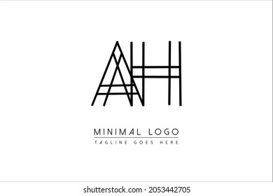 AH OR HA Letter Logo Design. Creative Modern A L Letters icon vector Illustration