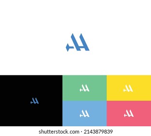 Ah, HA Letter Logo Design vector Template