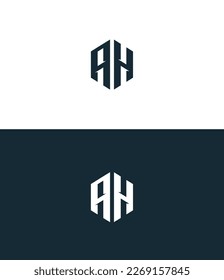 AH, HA letter logo design template elements. Modern abstract digital alphabet letter logo. Vector illustration. New Modern logo.