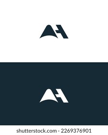 AH, HA letter logo design template elements. Modern abstract digital alphabet letter logo. Vector illustration. New Modern logo.