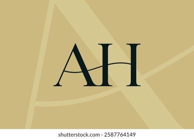 AH or HA letter logo icon design. Classic style luxury initials monogram.