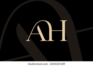 AH or HA letter logo icon design. Classic style luxury initials monogram.