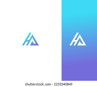 AH, HA Letter Logo Vektorvorlage Abstraktes Monogramm Symbol . Für Business Sports, Technologie, Mode, Digital- und künftiges kreatives Logo verwendbar