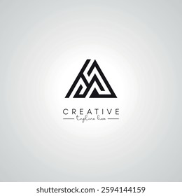 AH HA Letter Modern Unique Logo Design. Initial Based Monogram Template.