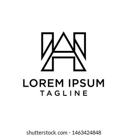 AH, HA, letters logo monogram