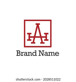 AH Or HA Livestock Branding Logo Concept