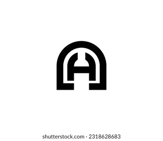 AH HA logo design vector template