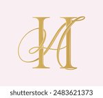 AH, HA, logo AH ,Letter AH,monogram AH, vector, logo, Wedding Monogram Initials, Wedding Logo, Wedding Monogram,Logo Design, calligraphy,letters,alphabet