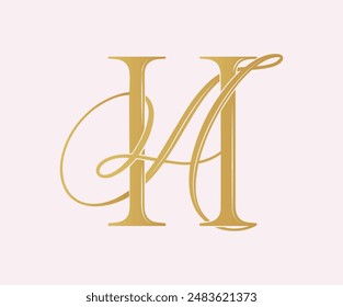 AH, HA, logotipo AH, Letra AH, monograma AH, Vector, logotipo, Boda Monograma Iniciales, Boda Logo, Boda Monograma, Logo Diseño, caligrafía, letras, alfabeto