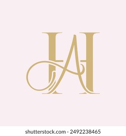 AH, HA, logo AH ,Letter AH,monogram AH, vector, logo, Wedding Monogram Initials, Wedding Logo