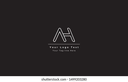 AH or HA logo. Unique attractive creative modern initial AH HA A H initial based letter icon logo