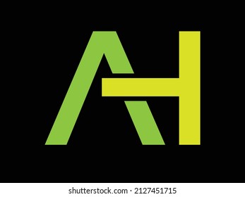 AH or HA logo. Unique attractive creative modern initial AH HA A H initial based letter icon logo