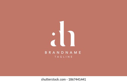 ah ha Lowercase Letter Initial Logo Design Template Vector Illustration