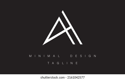 AH- oder HA-Minimal-Design Vektorgrafik-Illustration 