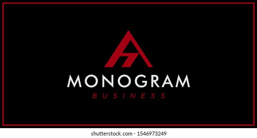 AH or HA monogram logo design