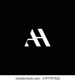 AH or HA ‍abstract outstanding professional business awesome artistic branding company different colors illustration logo