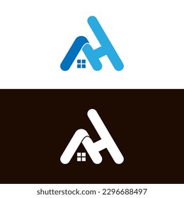 Ah home creative logo design template 