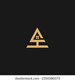 AH Home and ha letter logo design. AH initial based alphabet icon logo design svg
