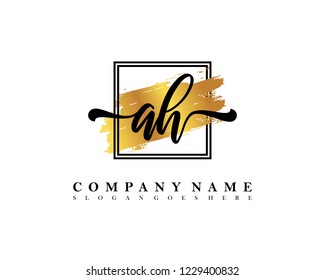 AH Initial handwriting logo concept
